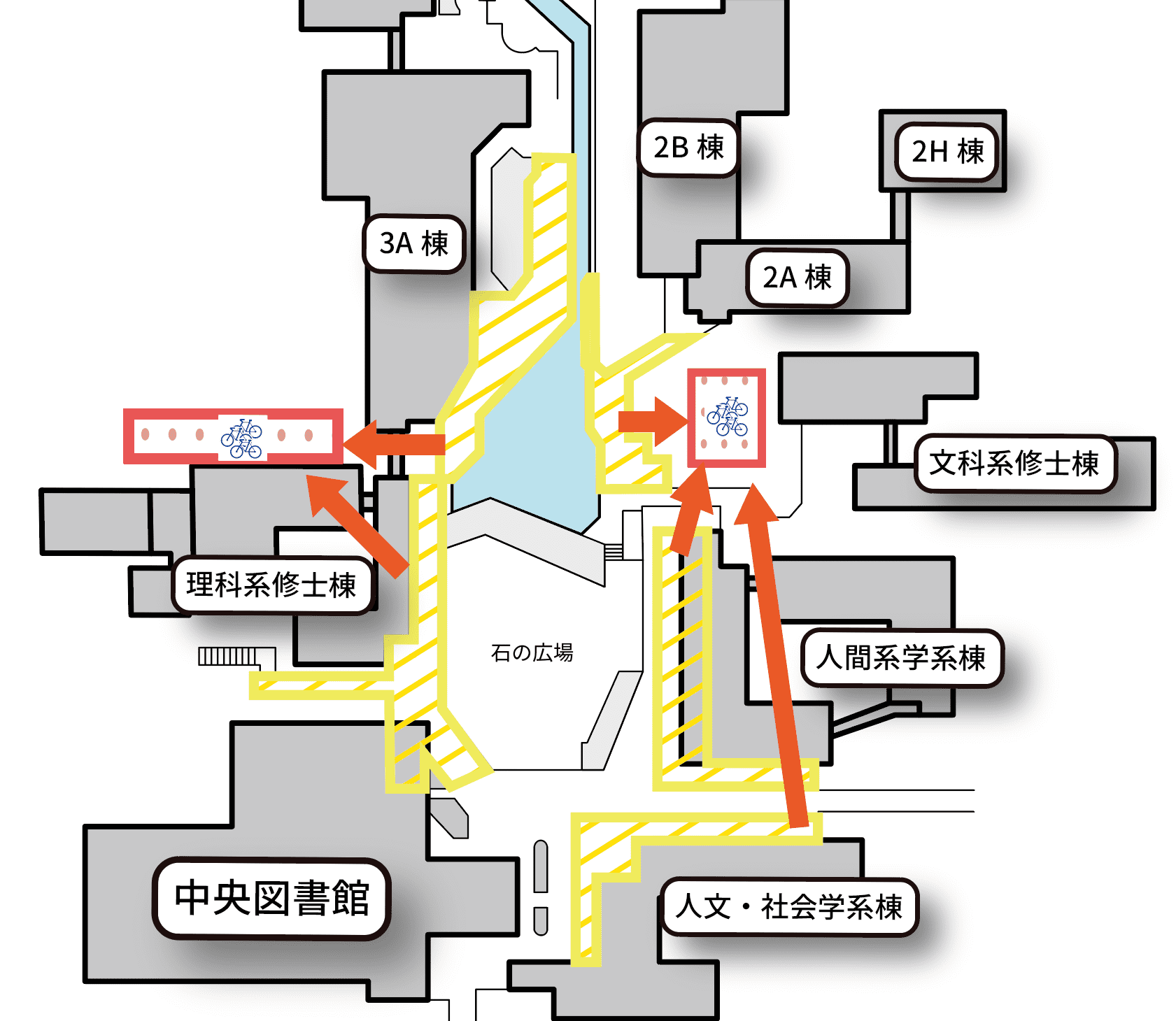 第二エリア・第三エリア周辺中央図